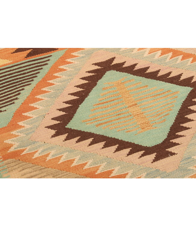 299x190cm Handwoven Traditional Kelim Area Rug Wool Carpet