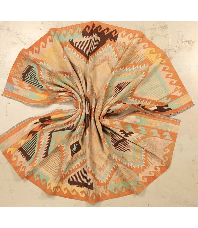 299x190cm Handgewebter Traditioneller Kelim Teppich Woll