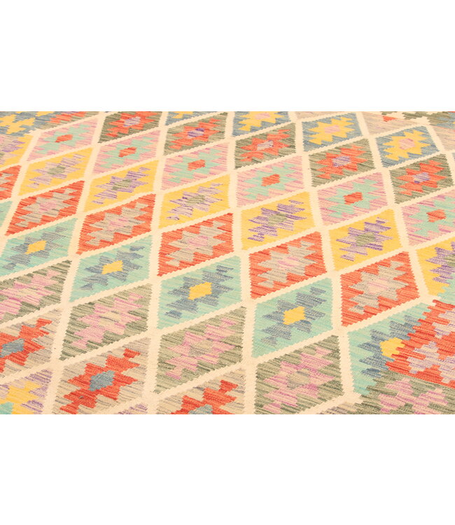 299x201cm Handgewebter Traditioneller Kelim Teppich Woll