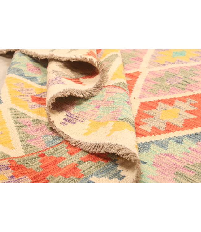 299x201cm Handwoven Traditional Kelim Area Rug Wool Carpet