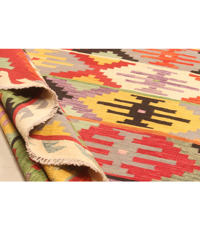 298x200cm Afghan Oriental wool carpet Handmade Kelim Rug