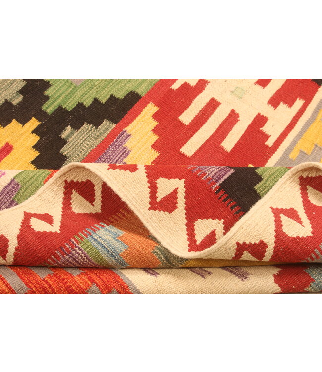 298x200cm Afghaans oosters wollen tapijt handgemaakt Kelim-kleed