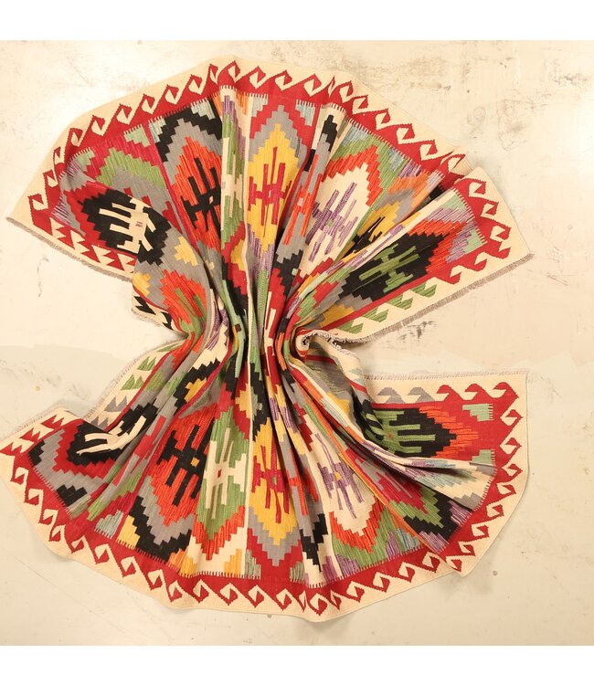 298x200cm Afghanischer orientalischer Wollteppich handgefertigter Kelim-Teppich