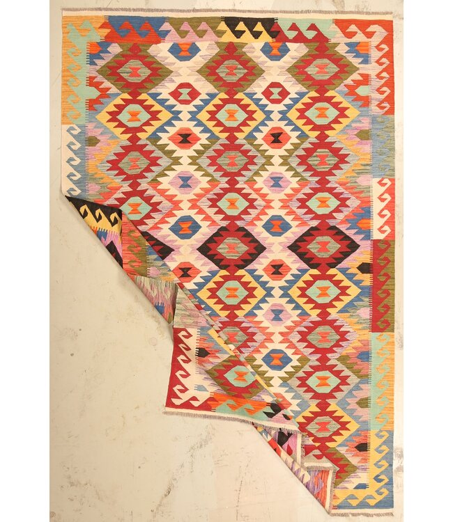 297x195cm  Beautiful Rug Handwoven Kelim Wool  Oriental carpet