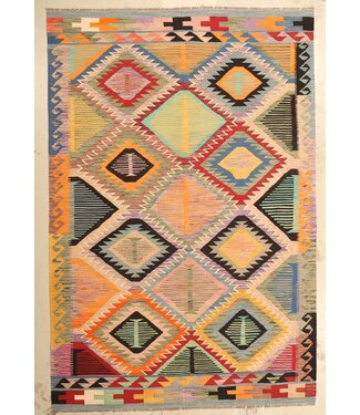 Kelimshop 298x198cm Beautiful Rug Handwoven Kelim Wool Oriental carpet Kelimshop 298x198cm Beautiful Rug Handwoven Kelim Wool Oriental carpet