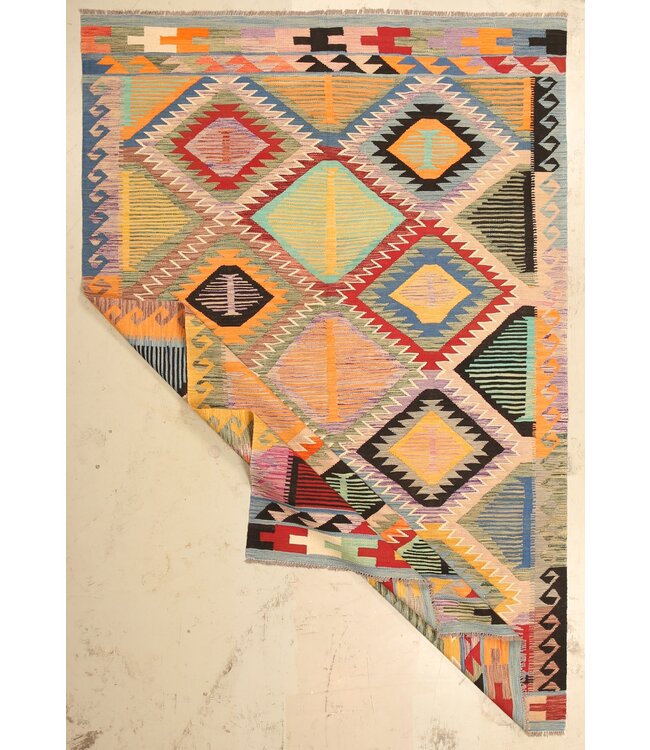 298x198cm  Beautiful Rug Handwoven Kelim Wool  Oriental carpet