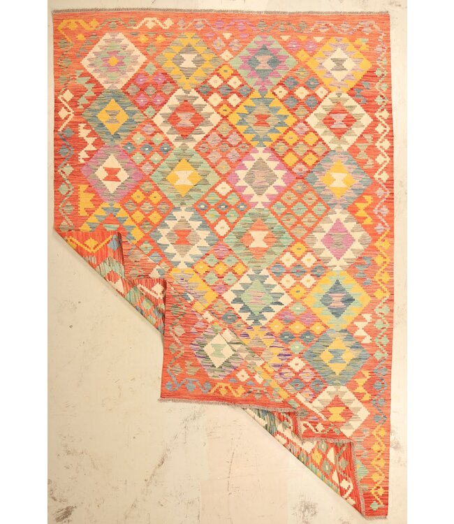 306x203cm Schöner teppich handgewebter Kelim-Wollteppich Orientalischer Teppich