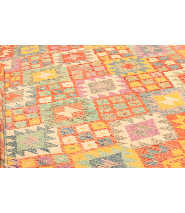 306x203cm Beautiful Rug Handwoven Kelim Wool  Oriental carpet