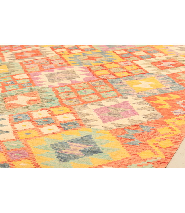 306x203cm Mooie handgeweven Kelim vloerkleed wollen oosterse tapijt