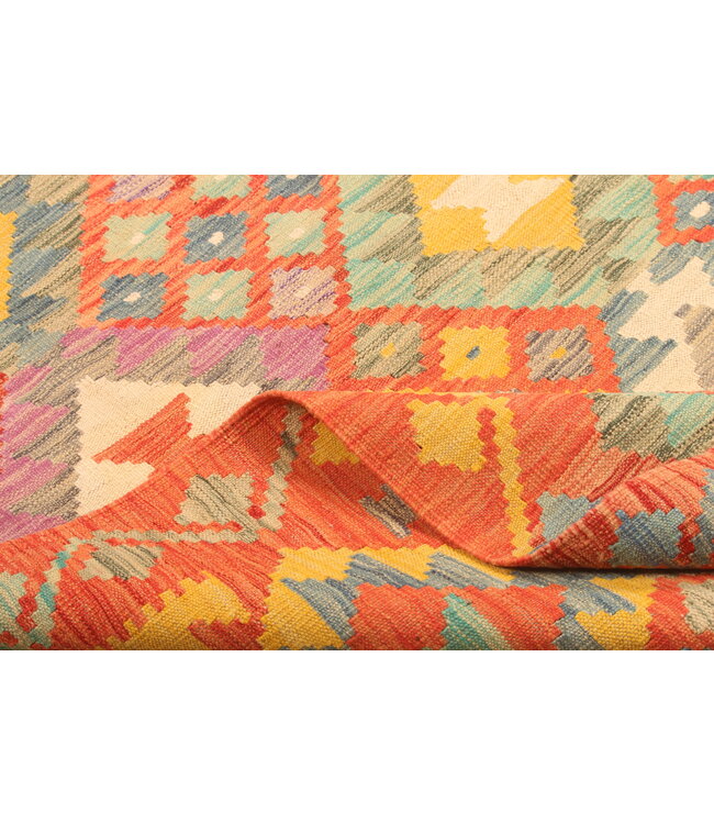 306x203cm Beautiful Rug Handwoven Kelim Wool  Oriental carpet