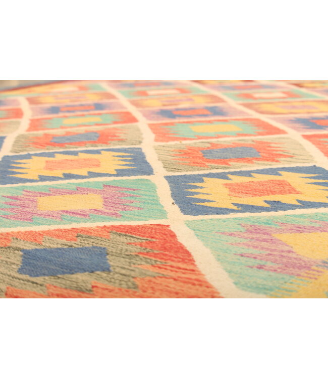 309x202cm Afghan Oriental wool carpet Handmade Kelim Rug