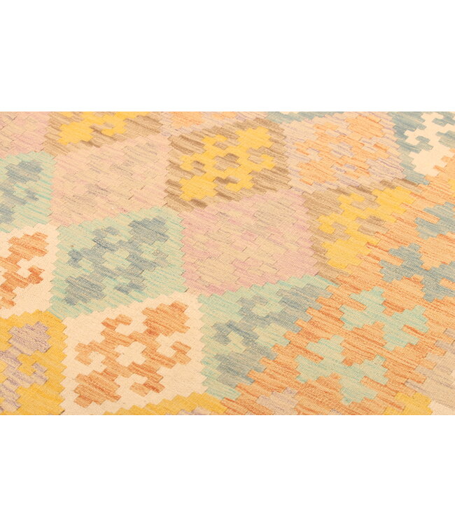 295x198cm Handgewebter Traditioneller Kelim Teppich Woll