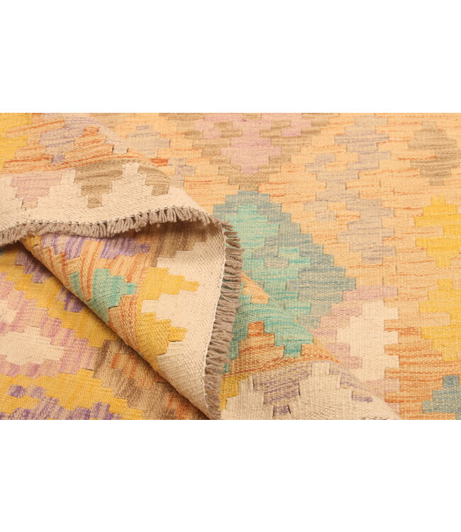 295x198cm Handwoven Traditional Kelim Area Rug Wool Carpet