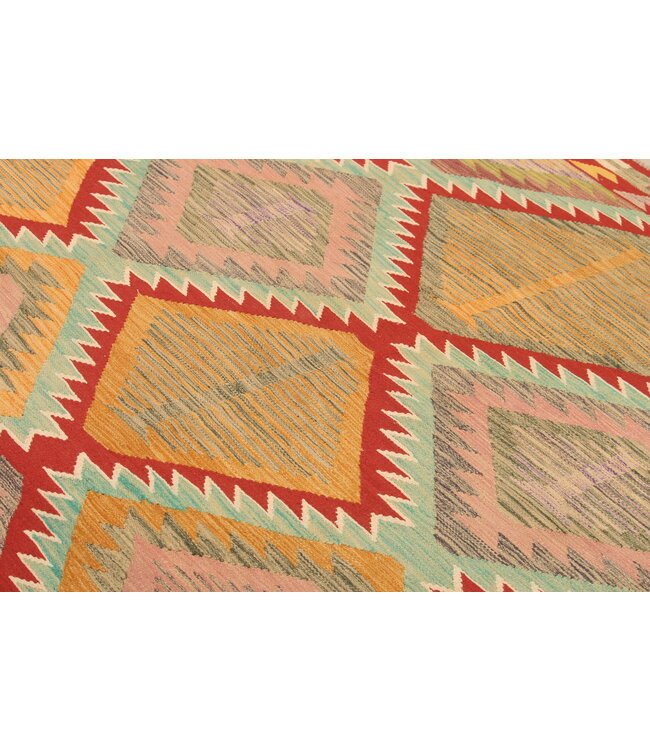 302x198cm Handwoven Traditional Kelim Area Rug Wool Carpet