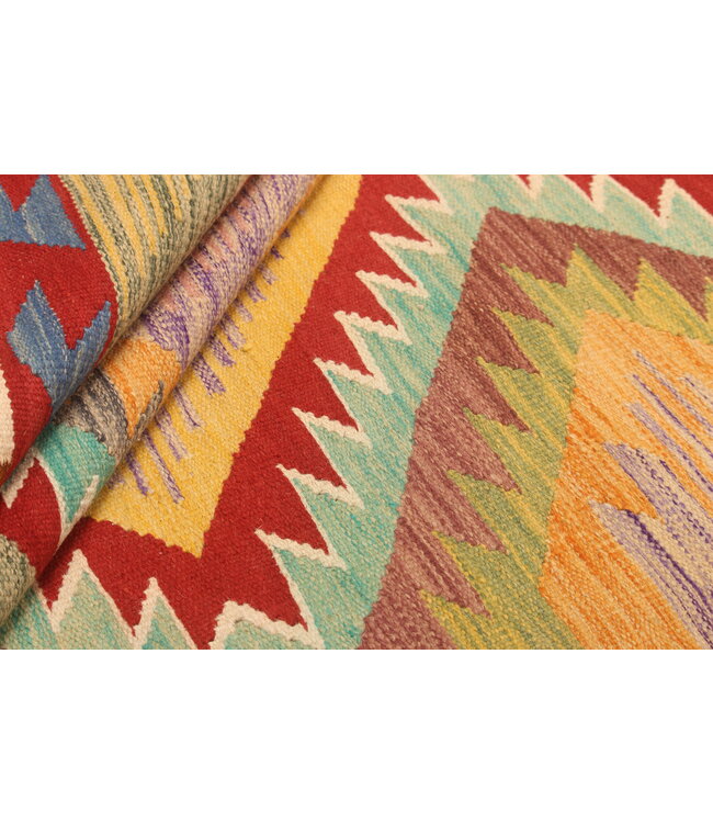 302x198cm Handwoven Traditional Kelim Area Rug Wool Carpet