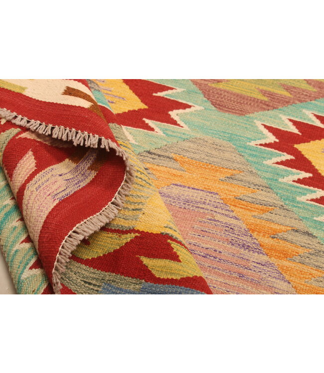 302x198cm Handwoven Traditional Kelim Area Rug Wool Carpet
