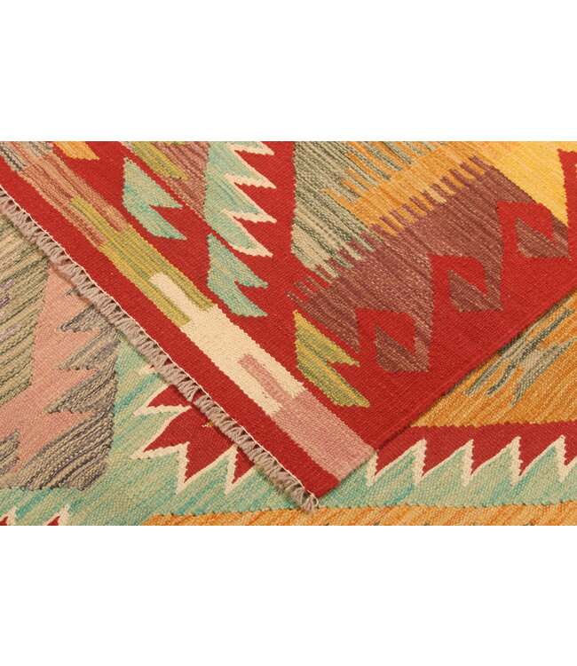 302x198cm Handwoven Traditional Kelim Area Rug Wool Carpet