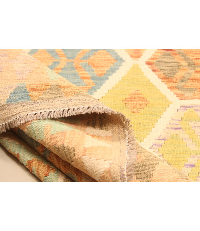 303x203cm Afghan Oriental wool carpet Handmade Kelim Rug