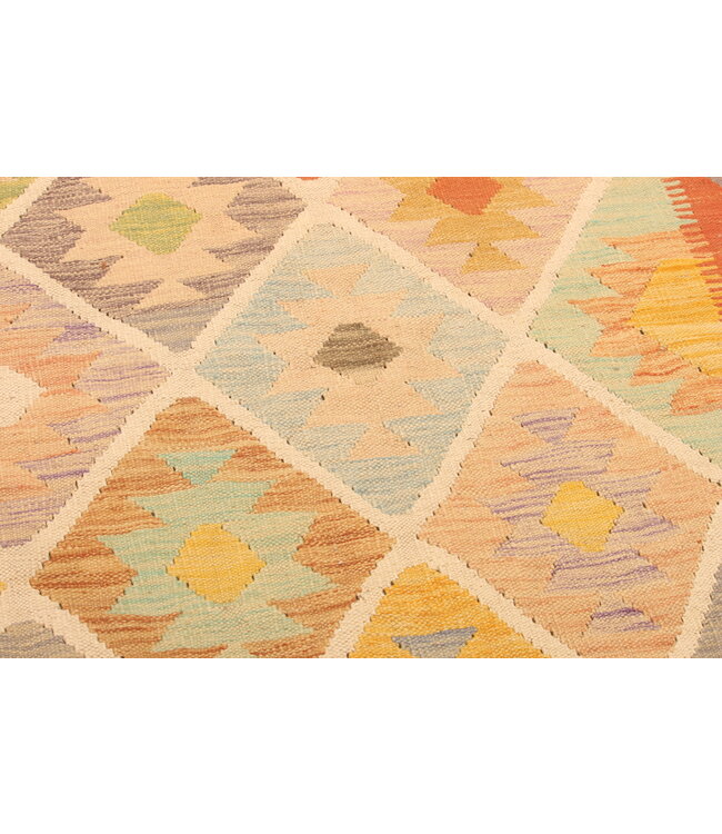 303x203cm Handgewebter Traditioneller Kelim Teppich Woll