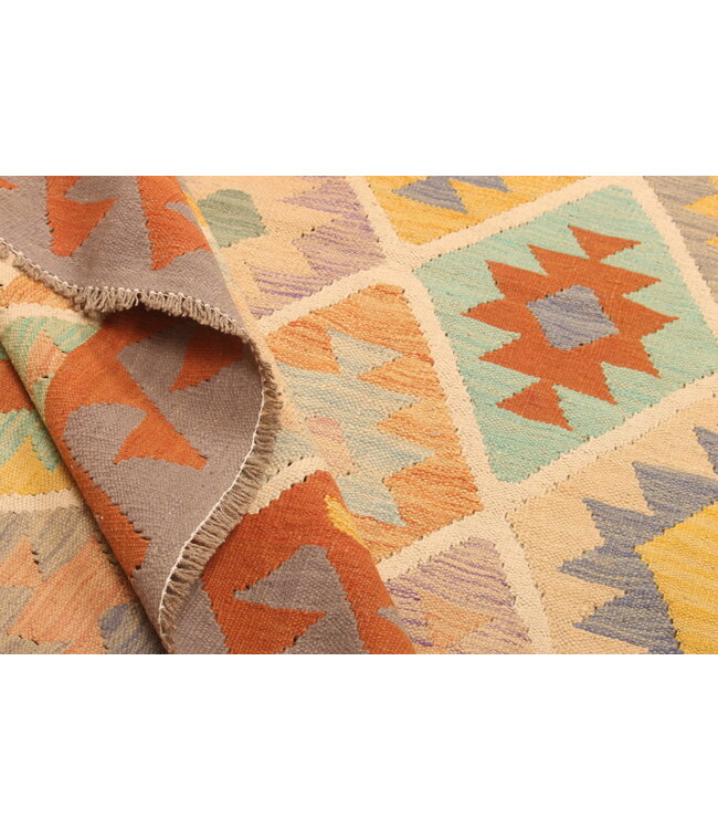 303x203cm  Handwoven Traditional Kelim Area Rug Wool Carpet