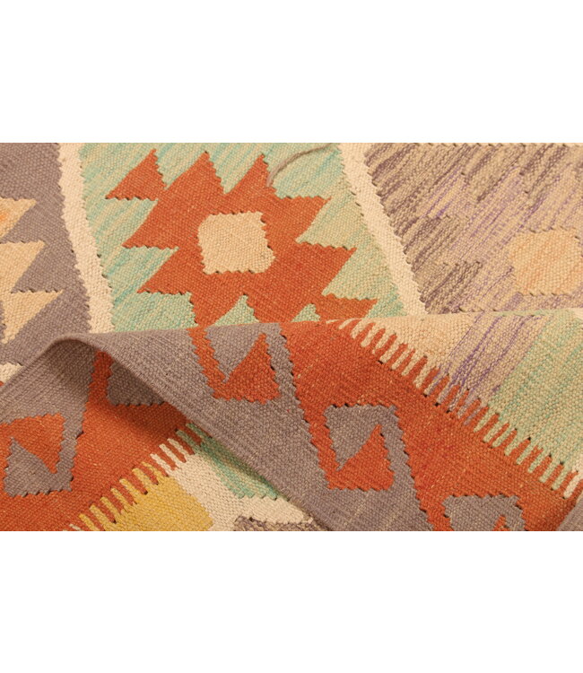 303x203cm Handgewebter Traditioneller Kelim Teppich Woll