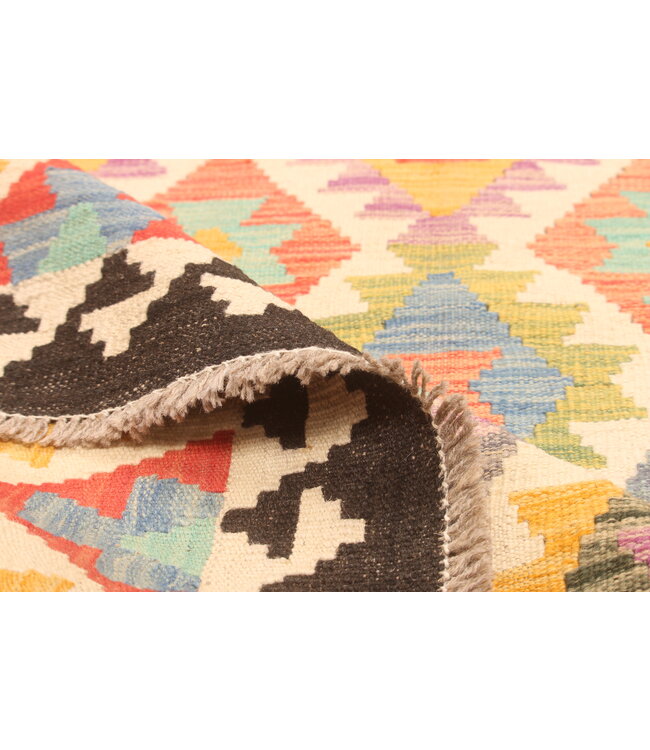 304x203 cm Handwoven Traditional Kelim Area Rug Wool Carpet