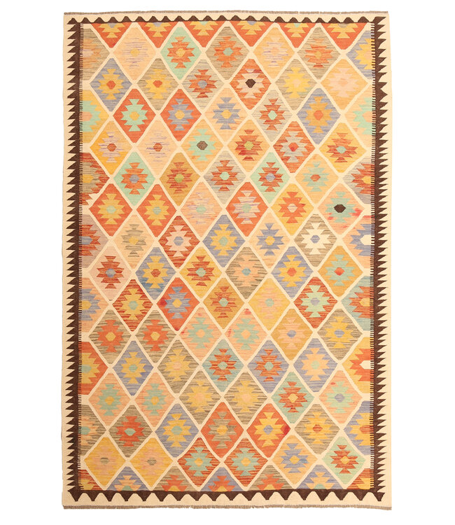 303x200cm Schöner teppich handgewebter Kelim-Wollteppich Orientalischer Teppich