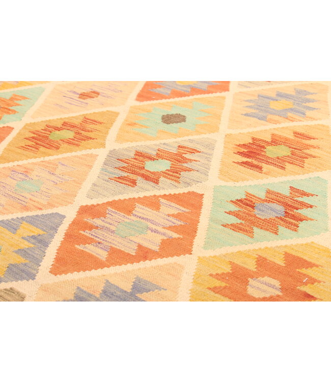 303x200cm Schöner teppich handgewebter Kelim-Wollteppich Orientalischer Teppich