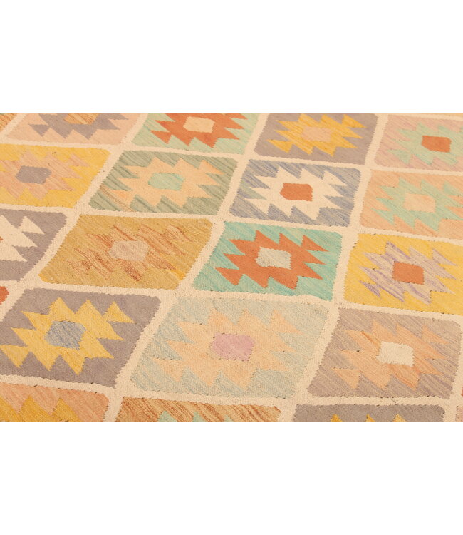 302x201cm Handwoven Traditional Kelim Area Rug Wool Carpet