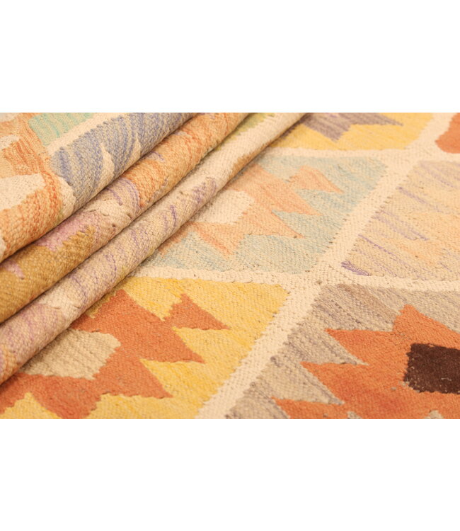 302x201cm Handwoven Traditional Kelim Area Rug Wool Carpet