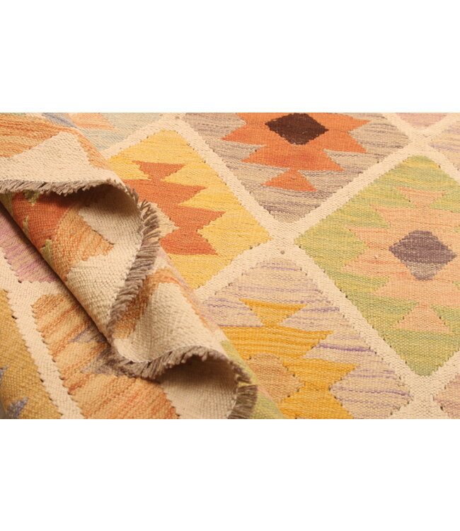 302x201cm Handwoven Traditional Kelim Area Rug Wool Carpet