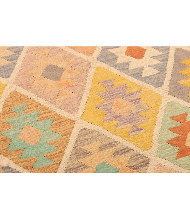 302x201cm Handwoven Traditional Kelim Area Rug Wool Carpet