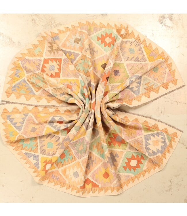 302x201cm Handgewebter Traditioneller Kelim Teppich Woll