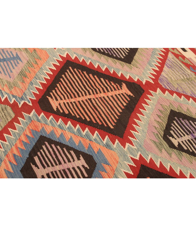 303x198cm Handwoven Traditional Kelim Area Rug Wool Carpet