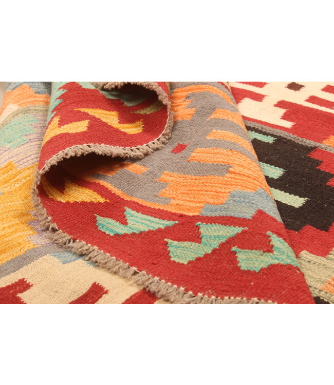 298x196cm Handwoven Traditional Kelim Area Rug Wool Carpet