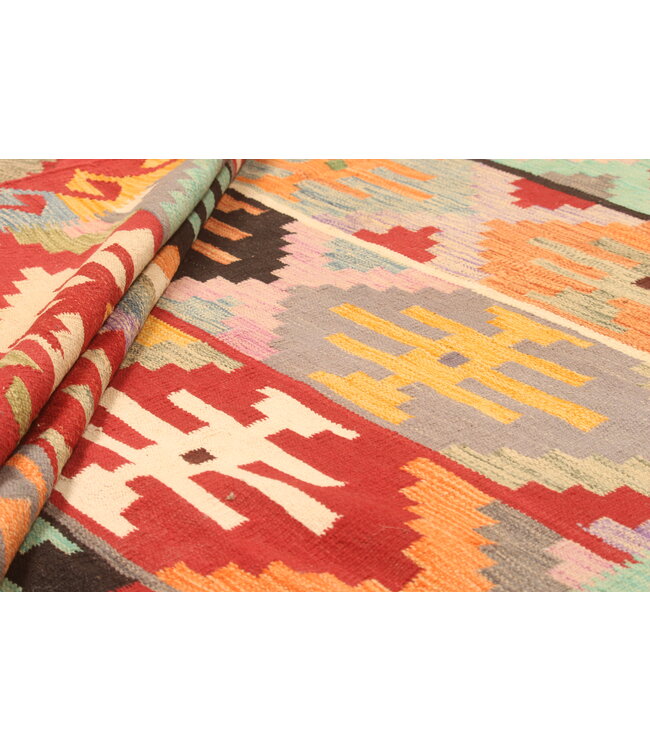 298x196cm Handwoven Traditional Kelim Area Rug Wool Carpet