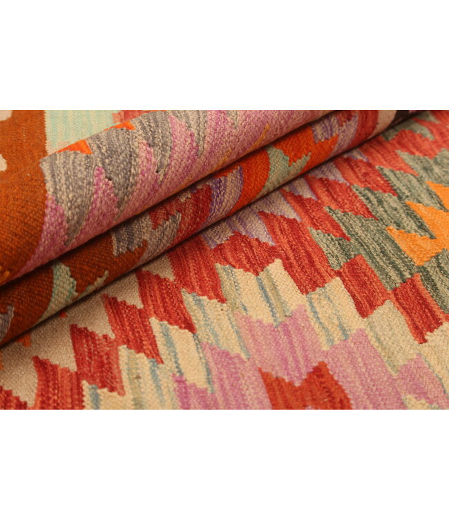 302x196cm Handwoven Traditional Kelim Area Rug Wool Carpet