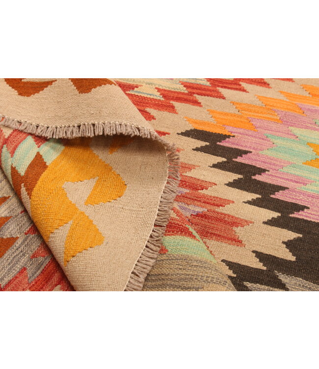 302x196cm Handwoven Traditional Kelim Area Rug Wool Carpet