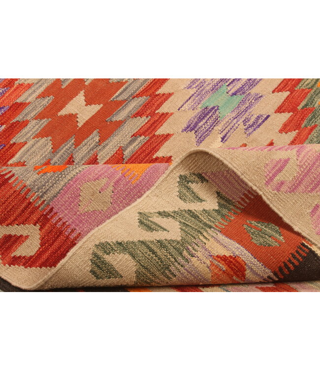 302x196cm Handwoven Traditional Kelim Area Rug Wool Carpet