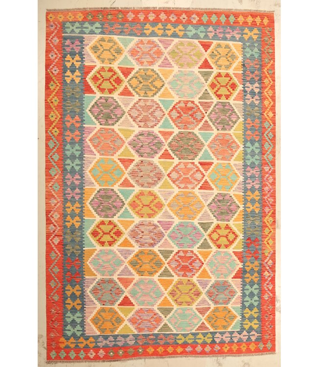 304x200cm Schöner teppich handgewebter Kelim-Wollteppich Orientalischer Teppich