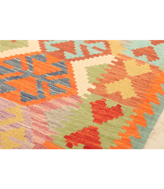 289x203cm Afghan Oriental wool carpet Handmade Kelim Rug