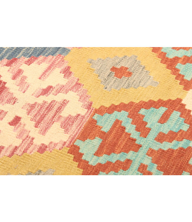 289x203cm Afghanischer orientalischer Wollteppich handgefertigter Kelim-Teppich