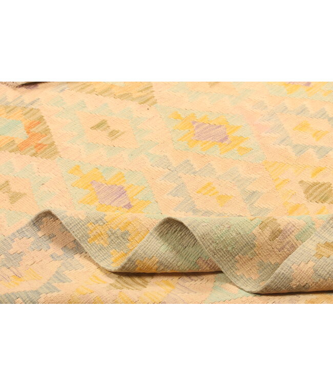 302x205cm Afghan Oriental wool carpet Handmade Kelim Rug