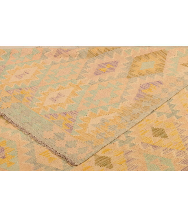 302x205cm Afghan Oriental wool carpet Handmade Kelim Rug