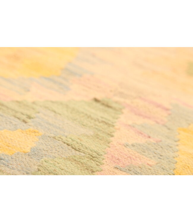 290x203cm Afghanischer orientalischer Wollteppich handgefertigter Kelim-Teppich