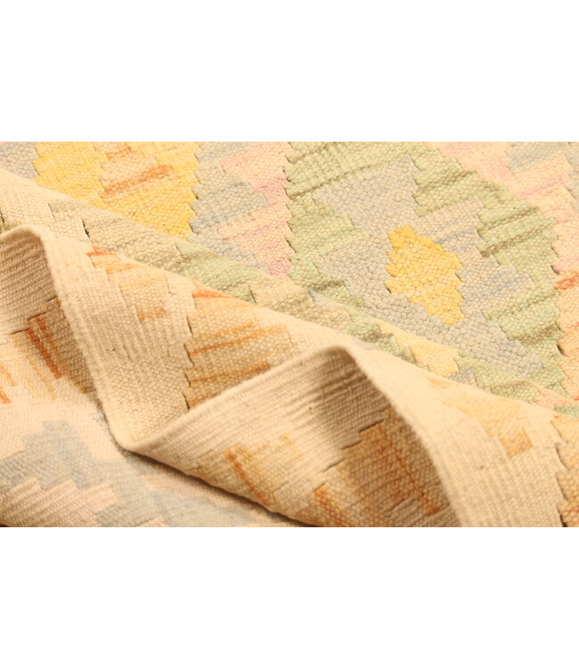 290x203cm Afghanischer orientalischer Wollteppich handgefertigter Kelim-Teppich