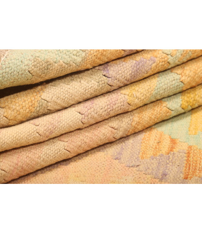 300x197cm Afghanischer orientalischer Wollteppich handgefertigter Kelim-Teppich