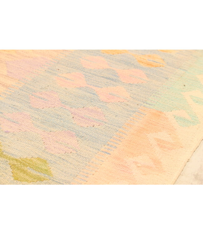 307x196cm Afghanischer orientalischer Wollteppich handgefertigter Kelim-Teppich