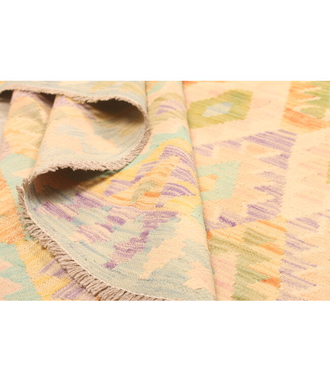 301x198cm Handwoven Traditional Kelim Area Rug Wool Carpet