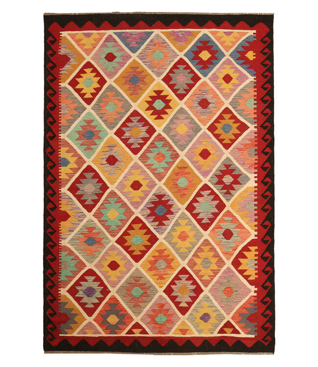298x203cm Schöner teppich handgewebter Kelim-Wollteppich Orientalischer Teppich